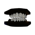 VVS Quality Natural Diamond Grillz Honeycomb Setting Silver