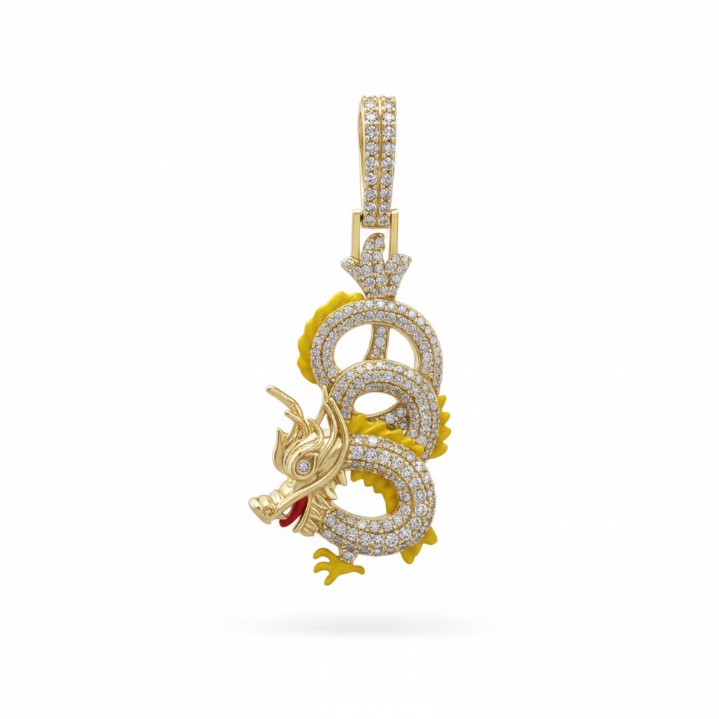 Dragon Natural Diamonds Pendant
