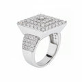 Square Natural Diamonds Ring
